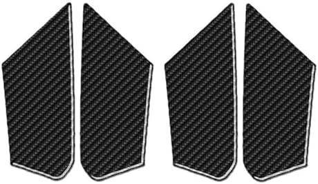 Frame Sticker Decoration Door Inner Bowl Trim Patch Decoration Carbon Fiber Car Decorative Stickers Compatible with Alfa Compatible with Romeo Compatible with Giulia 2017-2019(Black)