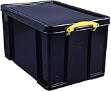 Griff: 2 Tragegriffe Really Useful 84L Kunststoff-Aufbewahrungsbox (recycelt, robust, stapelbar, 84 Liter, BxTxH 444 x 710 x 380 mm) schwarz [IMPORT]