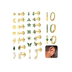 18K Gold Plated-Green CZ Set