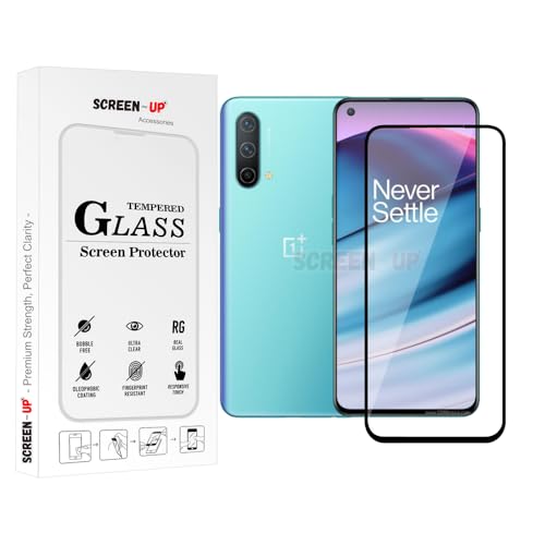 Image of ScreenUp Tempered Glass For OnePlus Nord CE 5G - Ultra Clear, 9H Scratch Resistant, Full Coverage, Easy Install Screen Protector