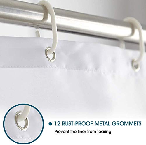 ArtSocket Duschvorhang-Set, Turm, schwarzer Stein, Hibiskus, Bambus, Wasser-Zen, schöne Flora, mit rutschfesten Teppichen, WC-Deckelbezug und Badematte, Badezimmer-Dekor-Set, 182,9 x cm, 4-teilig – Bild 8