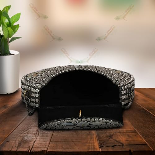Shakuntala Textiles Bridal Women's Antique Brass Purse Ethnic Handmade Metal Clutch Bag - Image 6