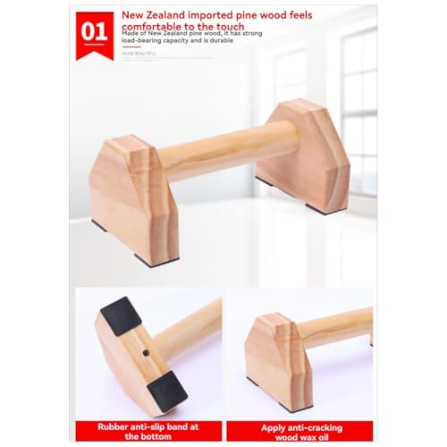 Push-up stand en bois pour la force de poussée et l'amplitude des pompes