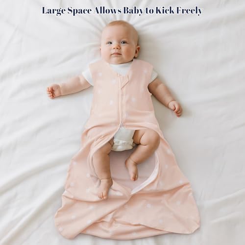 Image of PHF 2 Pack Baby Wearable Blanket 6-12 Months, Rayon Derived from Bamboo, Ultra Soft TOG 0.5 Baby Wearable Blankets with 2-Way Zipper, Medium Size, Rainbow