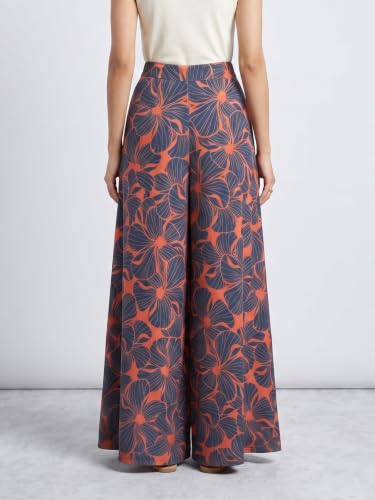 Image of HELLCAT Trousers for Woman | Palazzo Pants | Wide Leg Printed Palazzo | Women Casual Trouser | Korean Trousers