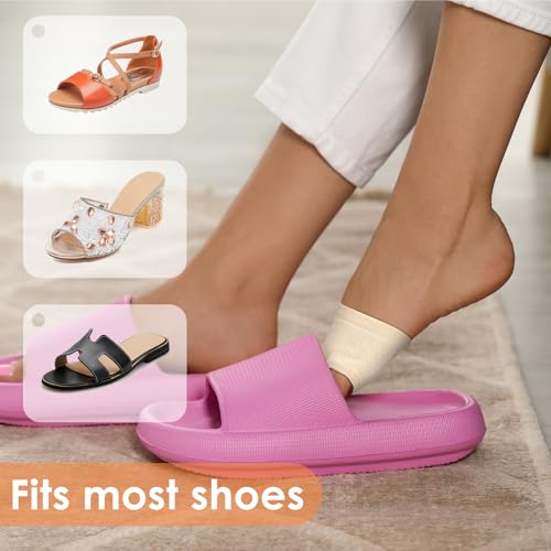 Cozypower 20 Pairs Women Open Toe Socks Sandal Half Sock for Slide Mules Clogs Slippers Cotton Toeless Sock Liner 5-93