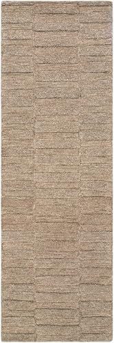 Tapete beige 8' x 10' de lana para sala y dormitorio miniatura 6
