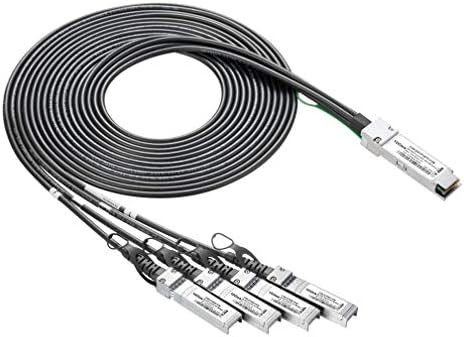 10Gtek® 40G QSFP+ DAC Cable 3-Meter(9.8ft), 40GBASE-CR4 Passive Direct Attach Copper Twinax Cable for Cisco QSFP-H40G-CU3M, Meraki MA-CBL-40G-3M, Supermicro, Mikrotik, Open Switch Devices
