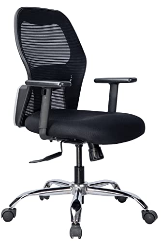 Image of ErgoLab Marvel Office Chair | 3 Year Warranty | Mid Back Ergonomic Mesh Chair for Office Work at Home | Single Lock Mechanism, 1D Armrests | Computer Chair, Revolving Chair with Heavy Chrome Base