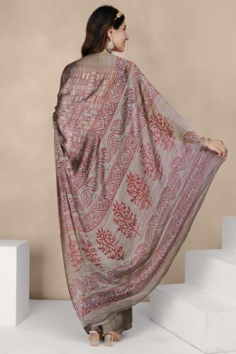 Image of MIRCHI FASHION Saree for Woman | Chiffon Block Printed Lightweight Daily Wear Sarees with Blouse