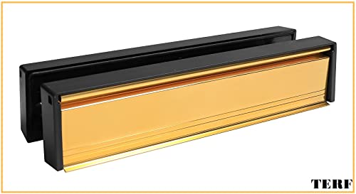 TERF® 300mm Double Side Letter Plate Gold 300mm (12'') Draught Excluder Letter Postal Box Cover Spring Loaded Plate Suitable for 40mm - Image 4