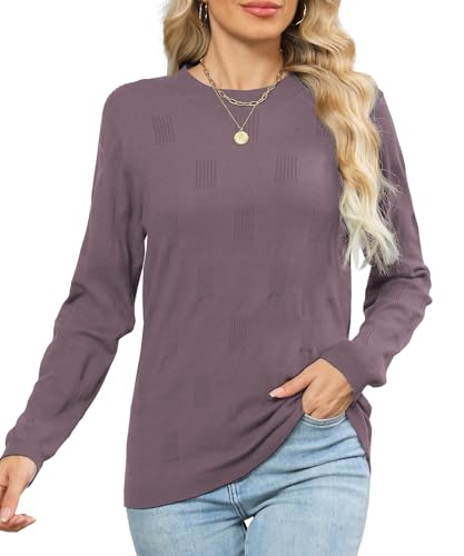 Heymiss Womens Sweaters Long Sleeve Shirts Loose Casual Blouse Lightweight Soft Tunic Tops2