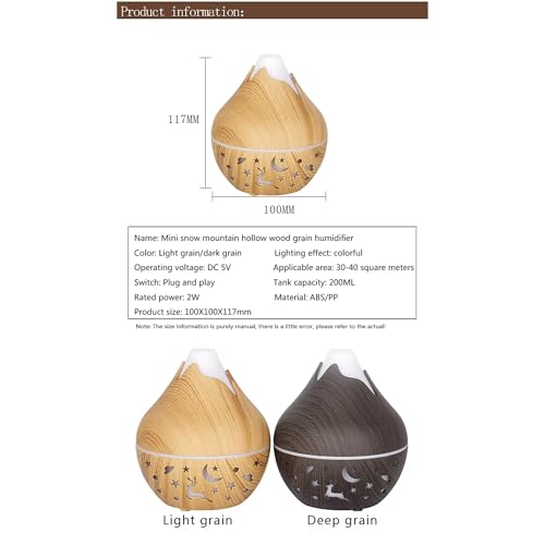 Difusor Aromático Eléctrico con Luz LED y Humidificador Ultrasonico 350ml miniatura 5