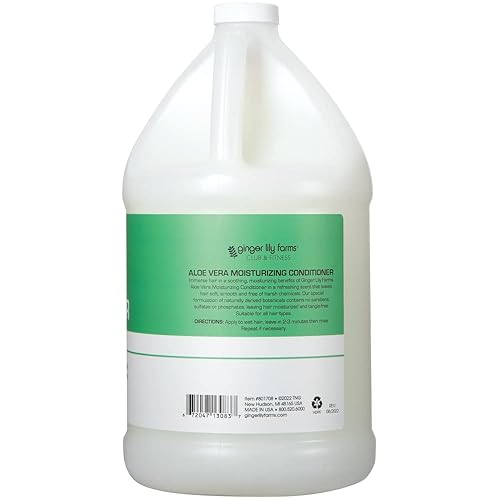 Miniatura 2 de Ginger Lily Farms Club & Fitness Acondicionador hidratante para cabello seco, 100% vegano y libre de crueldad, aroma de aloe vera, repuesto de 1