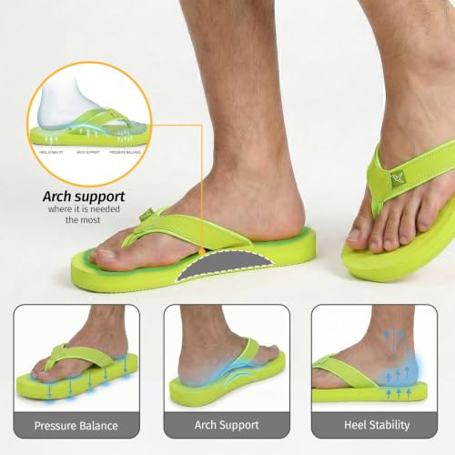 Image of YOHO ArchFlex orthopedic slippers for men | Arch support for pain relief | Soft, Anti-Skid, lightweight | comfortable padded straps flip flops for Everyday