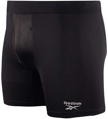 Reebok Mens Boxer Briefs - 4 Pack Stretch Performance Mens Underwear Boxers with Functional Fly Pouch (Sizes: S-XL)4