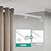 Tension Curtain Rod By EZFurni,123-160 Inches, Heavy Duty Tension Rod,Adjustable Curtain Rods No Drilling & Easy Assemble Extra Long Tension Rod, White