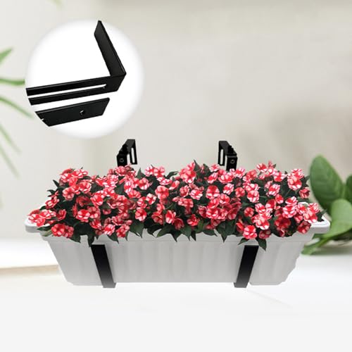 Support jardinière réglable extérieur avec fixations robustes sans perçage - 5