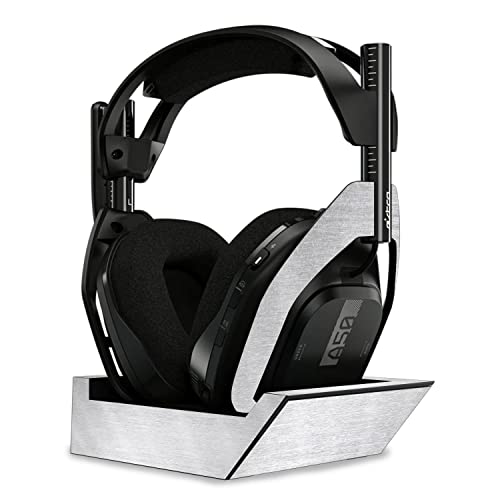 Image of MightySkins Glossy Glitter Skin Compatible with Astro A50 Wireless Headphones + Base Station (Gen 4) - Brushed Aluminium | Protective, Durable High-Gloss Glitter Finish | Easy to Apply