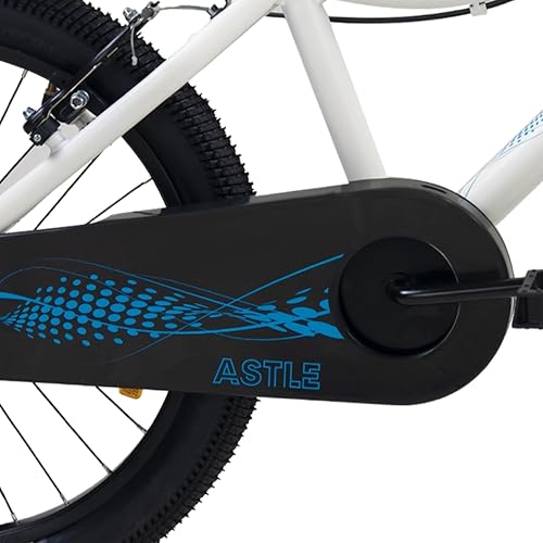 Image of ROADGIANT||Astle||BMX Series||20T||Kids Cycle||Single PIECE Crank||Light Weight Steel Frame||V-Break|| Rigid Fork||Ideal for 6+ Age||Cool White