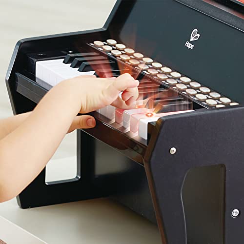 Hape Leuchttasten-Piano mit Hocker und Notenhalter, Musikspielzeug aus Holz, ab 3 Jahren