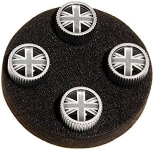 Land Rover Genuine Tyre Valve Cover Grey & Black Union Jack Design Set of 4 Part: LR027666