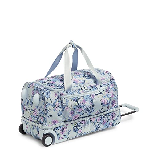 Vera Bradley womens Recycled Lighten Up Reactive Foldable Rolling Duffle Luggage, Fresh-cut Bouquet, One Size US
