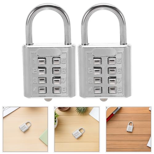 MOTHNUR 2 pièces Cadenas à Combinaison sans Clé Serrure à Code Tactile Boutons Braille Cadenas Alliage de Zinc Résistant Aux Intempéries Verrouillage Réinitialisable pour Bagages et Sac à – vue 8
