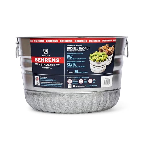 Behrens Galvanized Bushel Basket (1 Bushel)