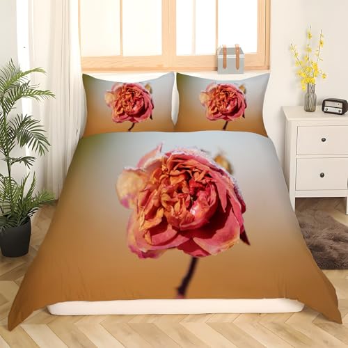 Housse de couette fleur rose 90x190 pour transformer l'ambiance d'une chambre d'adolescente