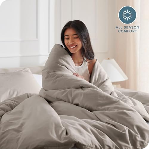 Image of Viewstar Premium Cotton Duvet Cover, Single Size 60x90 Inches, 300 Thread Count, Ultra-Soft, Wrinkle-Free, Cotton-Quilt /Comforter Zipper Cover (Khaki)