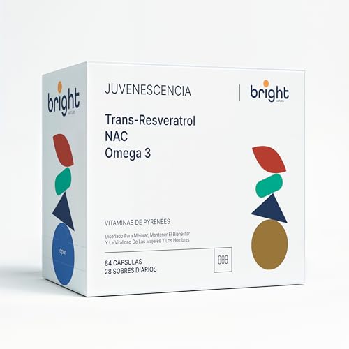 Trans-Resveratrol y NAC + Omega-3 + Cordyseps – Antiedad y Activador de Sirtuinas. Soporte Antioxidante, Protección Celular y Energía