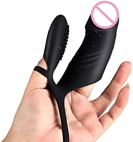 JunRP Vibrating Finger Sleeve G Point Stimulation Charging Silicone Waterproof Massage Toys-A03