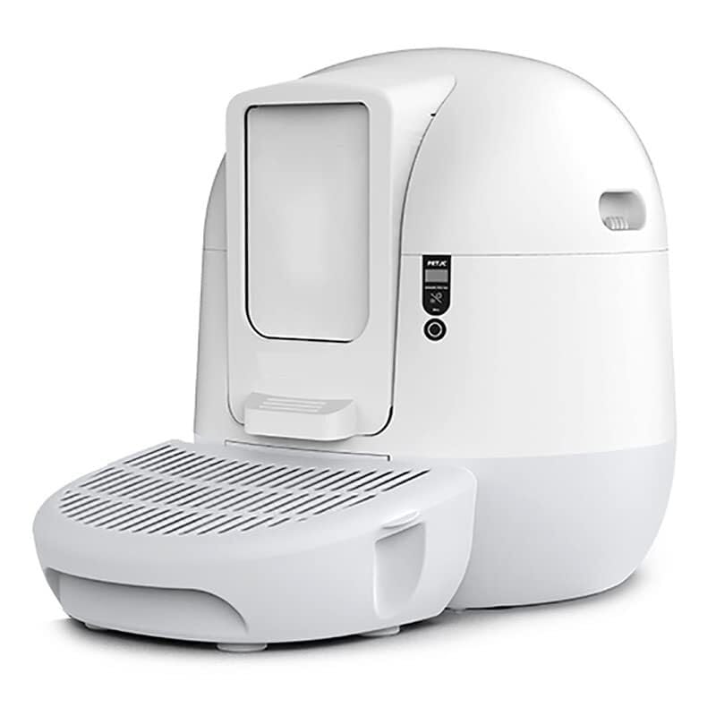 Caja De Arena Automática For Gatos, Caja De Arena For Gatos De Gran Espacio, Contenedor De Residuos De 13 L, Bandeja De Arena For Gatos Autolimpiante Cerrada, Automático Silencioso For Gatos