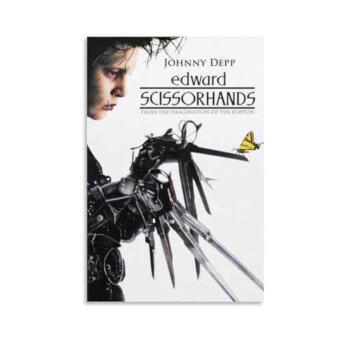 エドワード シザーハンズ HD 映画ポスター プリント キャンバス ポスター モダン ウォールアート 部屋飾り 素晴らしいギフト すぐに掛けられます24x36inch(60x90cm)