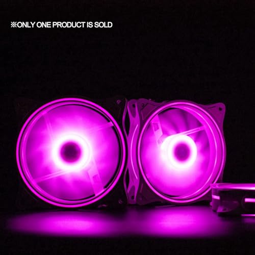 Pack de 2 ventiladores de 12 cm silenciosos con iluminación LED rosa 3