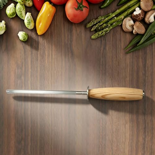 Kangdelun 8" Sharpening Steel - Professional Honing Rod for Kitchen Knives, High-Carbon Steel Rod, Heat-Treated Natural Ash Wood Handle, Premium Gift Box by kangdelun - Used condition - Image 6