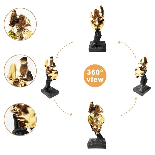 Estatua Thinker Decorativa de Resina Moderna 12.2 cm Alto miniatura 3