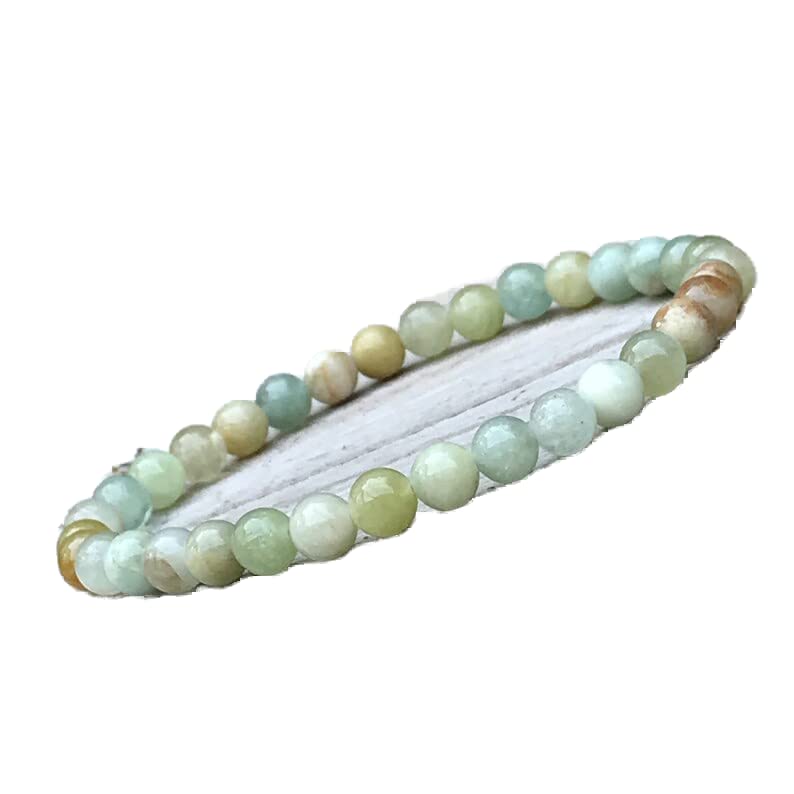 Bracelet en amazonite de qualité supérieure aux finitions lisses par LKBEADS