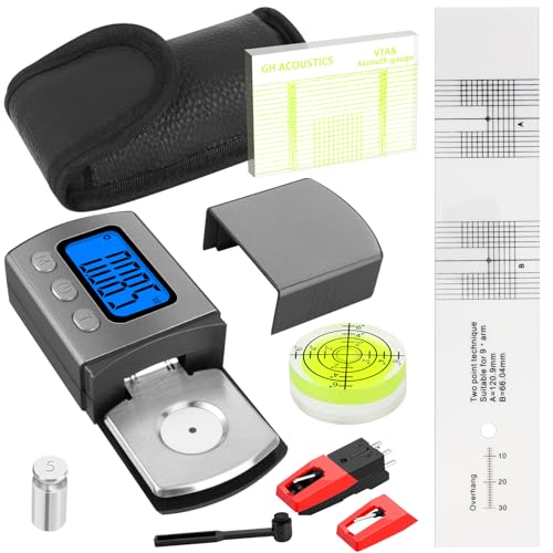 Aiguilles pour Tourne-Disque et Outils d'Alignement Haute Précision avec Niveau Circulaire