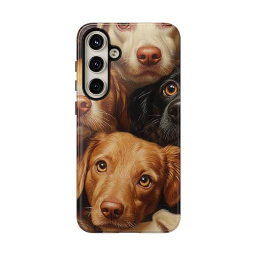 Coque Samsung S24 Plus anti-choc brillante motif chien coloré