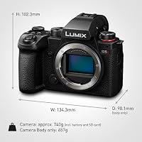 Panasonic LUMIX DC-S5 II Full Frame Mirrorless Camera Body, 4K 60P and 6k 30P, Flip Screen, Wi-Fi, Phase Hybrid AF with 779 Points, Active is, Black – Ansicht 2