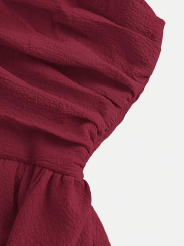 Image of SHENHE Girl's Smocked Ruched A Line Swing Dress Layered Tie Shoulder Flowy Cami Short Dress