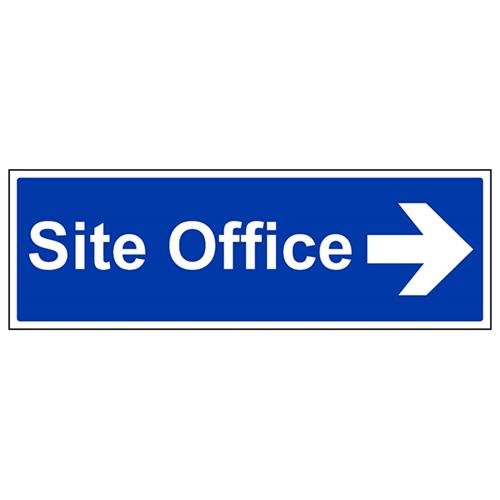 V Safety Site Office, Arrow Right Sign - 450mm x 150mm - 2mm Rigid Plastic