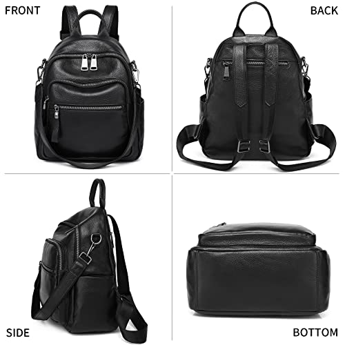 Wesccimo Genuine Leather Backpack Purse