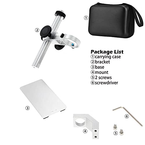 Image of Universal Microscope Stand Pro, Stable Professional Aluminum Alloy Scope Base Holder Support Bracket for Max Diameter 3.5cm USB Digital Wireless WiFi Microscope Endoscope Magnifier Camera