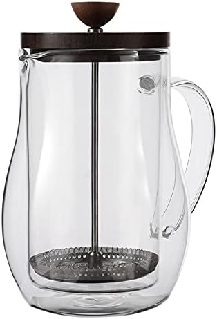 Coffee Press Double Wall Glass Coffee Pot Filter Presses Kettle Tea Press Household Pots (B)