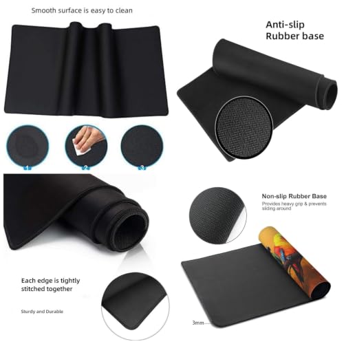 Alfombrilla de escritorio de gran tamaño con superficie impermeable texturizada 4