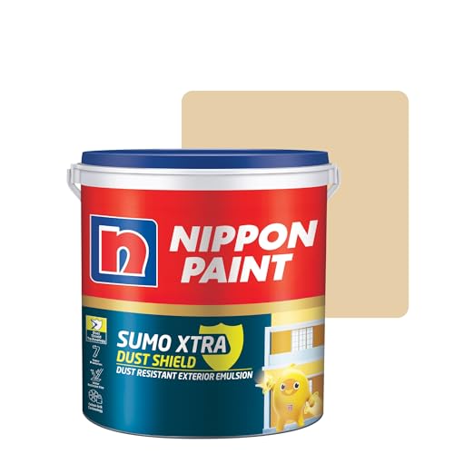 Image of Nippon Paint Sumo Xtra Dust Shield Exterior Emulsion (20L, Wheat Dust) - Dirt Pickup Resistant, Colour-Lock, Water Resistant, Low VOC Wall Paint for Exterior Masonry Surfaces - 20 Litre