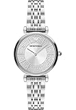 Emporio Armani Watch for Women, Two Hand Movement, 32 mm Silver Stainless Steel Case with a Stainless Steel Strap, AR11445